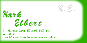 mark elbert business card